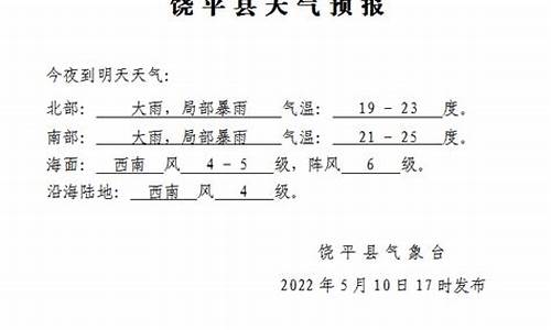 饶平天气预报一周7天_饶平天气预报一周7天