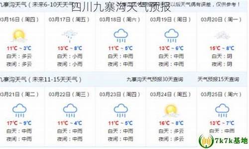 四川九寨沟天气预报15天查询_四川九寨沟天气预报15天查询成都天气